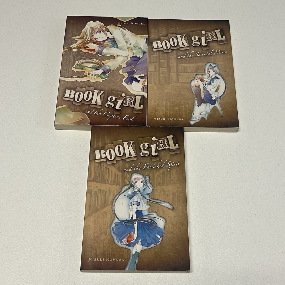 Book Girl and the Famished Spirit Light Novel Paperback Book Lot Of 3